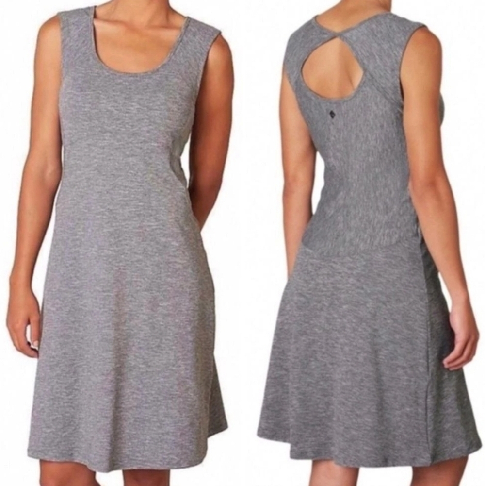 Prana Calico Cutout Back Sleeveless Dress